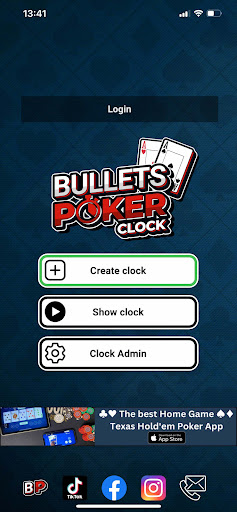Android application Bullets Poker Clock screenshort