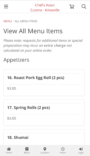 Chefs Asian Cuisine Knoxville Screen 2