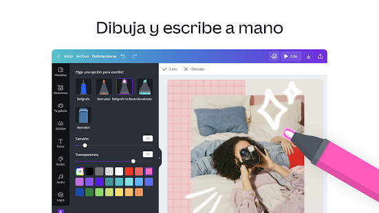 Canva: Editor gráfico de fotos Screenshot