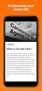 Canada Revenue Agency CRA info