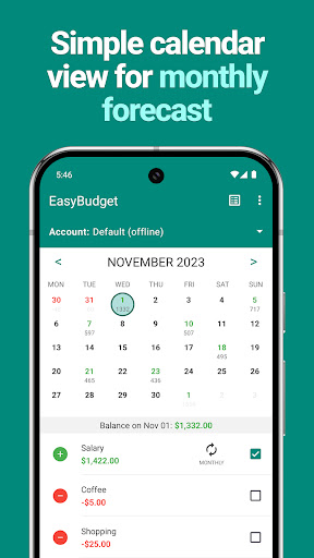 Screenshot of EasyBudget - Budget planning