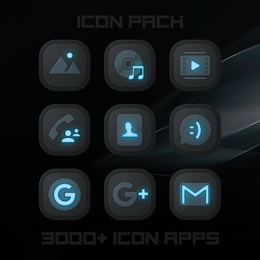 Android application X NEON Icon Pack screenshort