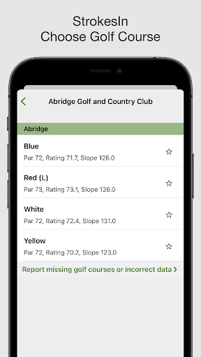StrokesIn Golfscore Scorcard Screen 3