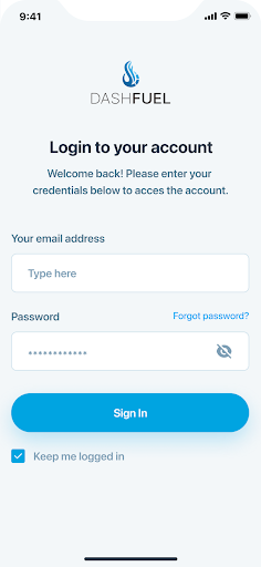DashFuel Screen 2