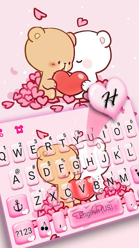 Bear Hearts Lover Keyboard The Screen 2