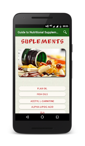 Nutritional Supplements Guide Screen 2