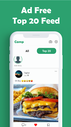Android application Camp: A Social Network screenshort