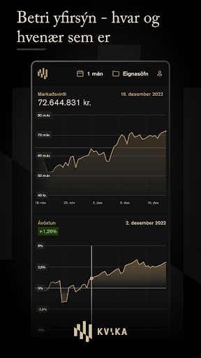 Android application Kvika verðbréf screenshort