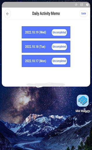 MM Widgets Screen 2