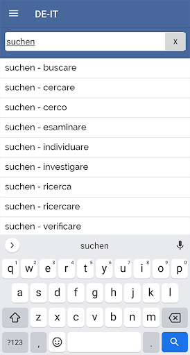 German Italian Dictionary Screen 3