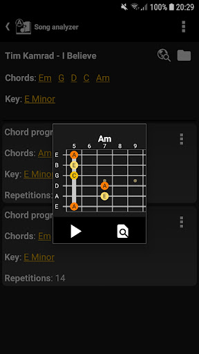 Screenshot of s.mart Song Analyzer (Chords)