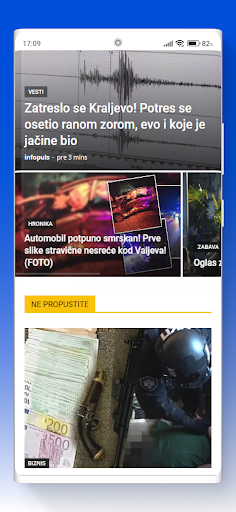 Android application InfoPuls screenshort