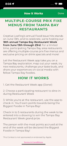 Tampa Bay Restaurant Week Screen 2