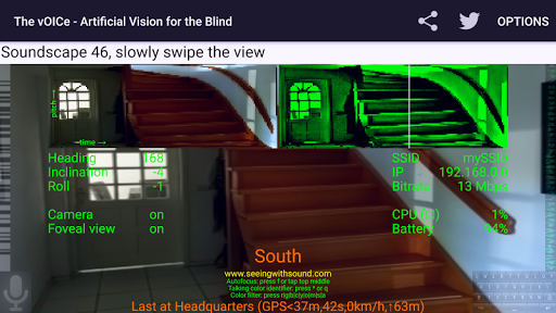 Android application The vOICe for Android screenshort