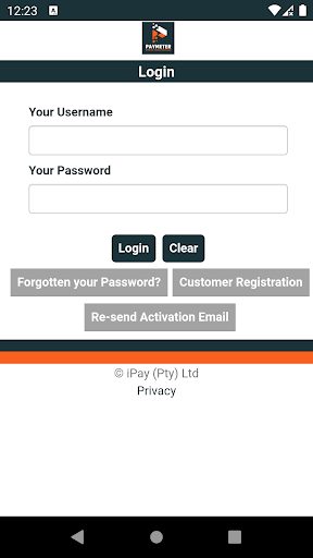 Android application Paymeter Prepaid screenshort