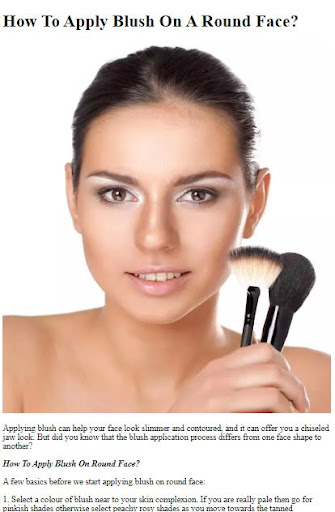 Android application How To Apply Blush Round Face screenshort