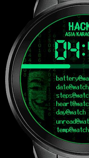 Hacker Watch Face Screen 2