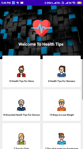 Android application My Health Tips screenshort