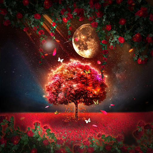 Moonlight And Flower-Wallpaper logo