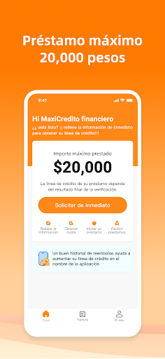Android application MaxiCredito screenshort