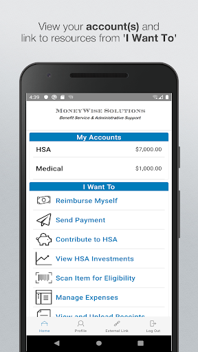 Android application MoneyWise Solutions, Inc. screenshort