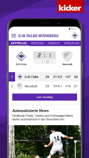 Android application DJK Falke Nbg screenshort