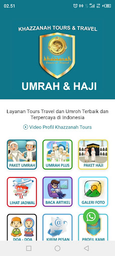 Android application Program Umroh Khazzanah Tours screenshort
