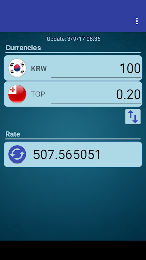Android application S Korea Won x Tongan Pa’anga screenshort