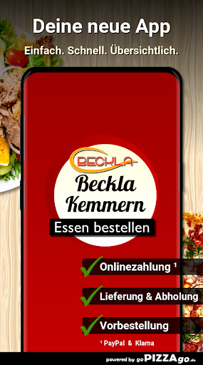 Android application Beckla Lieferservice Kemmern screenshort