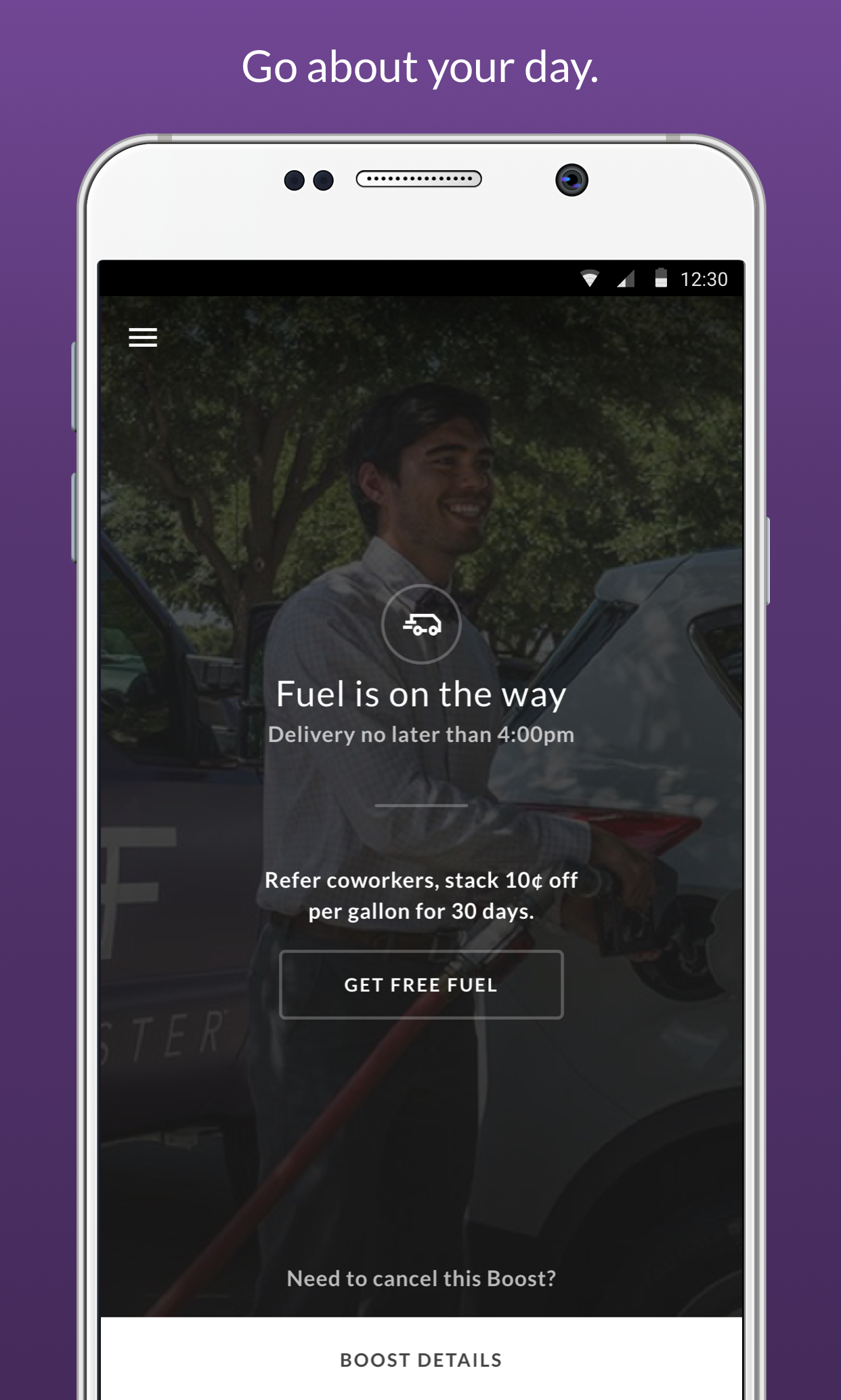 Android application Booster: On Demand Fuel screenshort