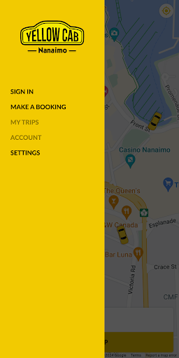 Android application Yellow Cab Nanaimo screenshort