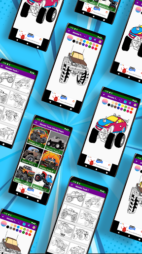 Monster Truck Coloring Pages Screen 2