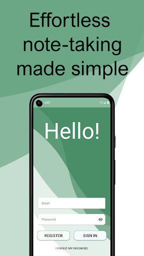 Android application Green Notes screenshort