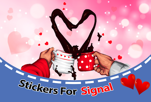 Android application Love stickers for signal app screenshort