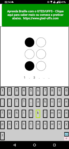 Android application Aprenda Braille - GTED_UFFS screenshort
