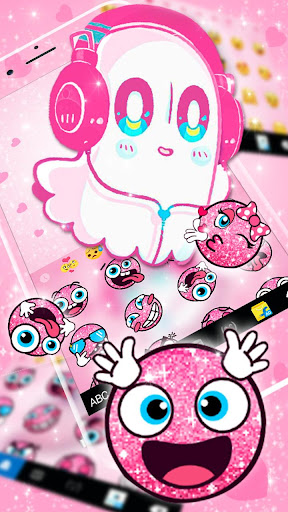 Kawaii Earphone Ghost Keyboard Screen 3