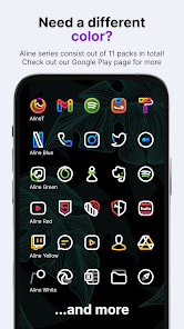 Captura de Pantalla 7 Aline: bold linear icon pack android