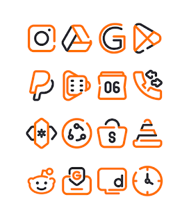 Lineblack - Orange icon Pack Skjermbilde