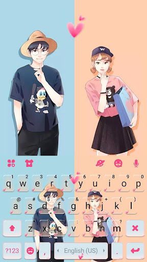 Android application Love Couple Keyboard Theme screenshort