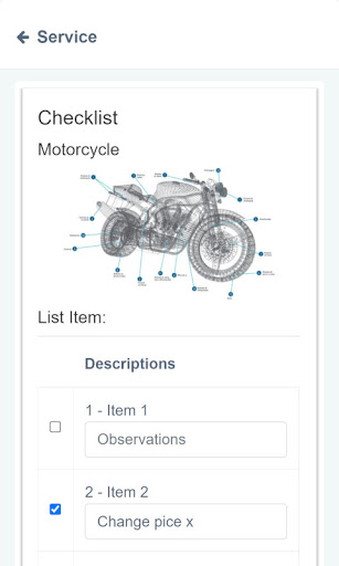 Checklist Service Doc Screen 3