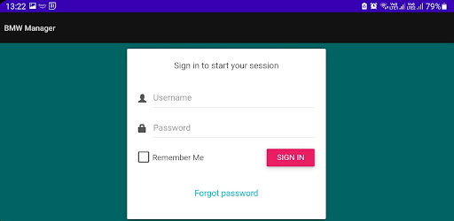 Android application BMW Manager screenshort