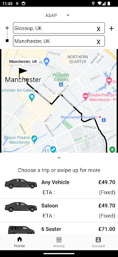 Android application GTS Glossop screenshort