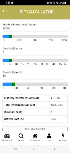 Quete Financial Services Screen 2