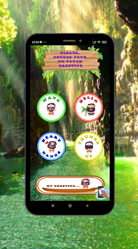 Android application No-Touch Greeting Choice screenshort