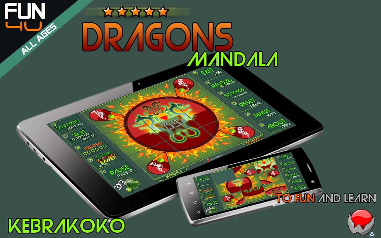 Android application Puzzle Mandala Dragon screenshort