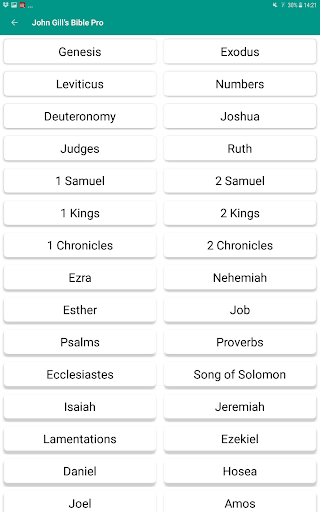 Android application John Gill Bible Commentary Pro screenshort