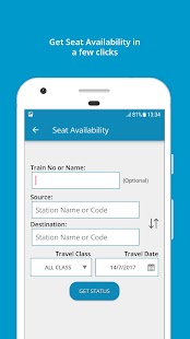 Indian Rail Train Info Screenshot