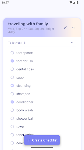 CheckCheck - Travel Checklist