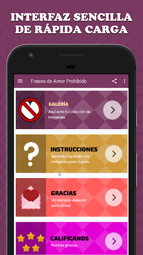 Android application Frases de Amor Prohibido screenshort