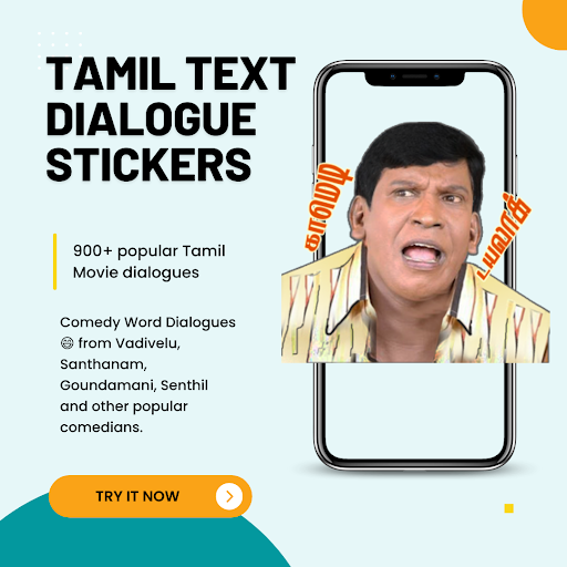 Android application Tamil Text Dialogue Stickers screenshort